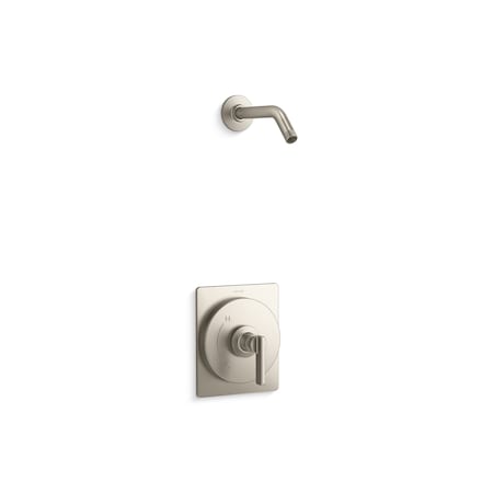Kohler Rite-Temp Shower Trim Kit Without Showerhead in Vibrant Brushed Nickel TLS35914-4-BN